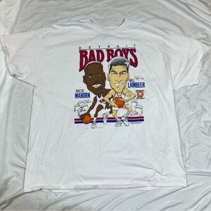 Detroit Bad Boys Mahorn Laimbeer Graphic Tee Men’s 2XL